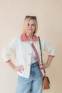 Teacup Gingham Barn Jacket