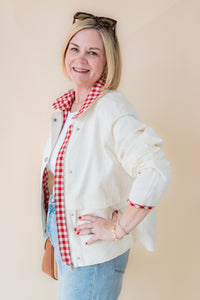 Teacup Gingham Barn Jacket