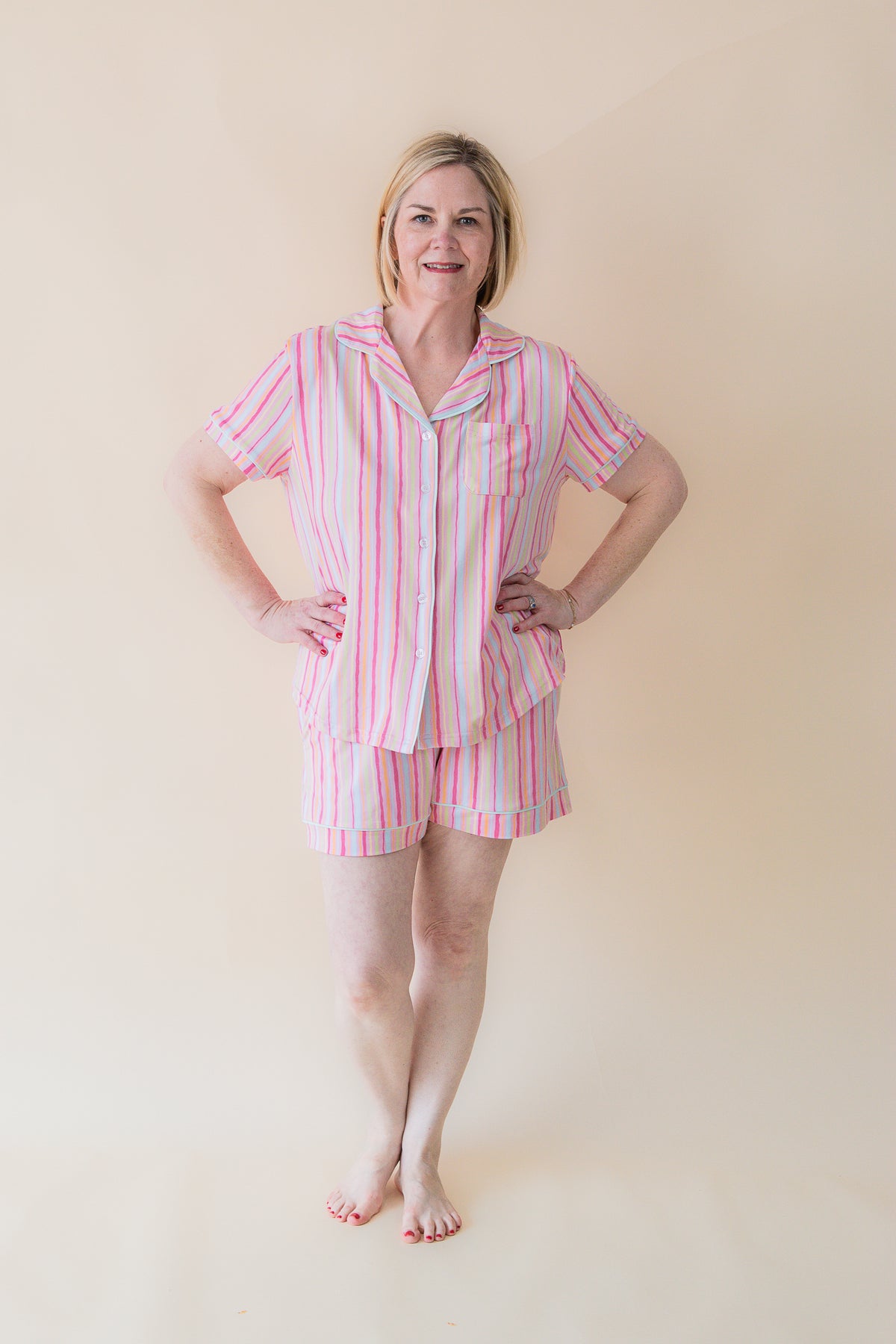 Addie Stripe Sleep Shorts