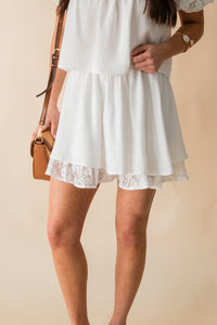 Misty Layered Lace Mini Skirt