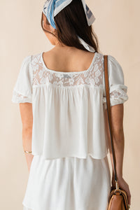 Misty Lace Inset Top