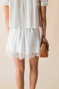 Misty Layered Lace Mini Skirt