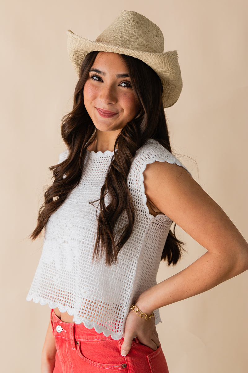 Open Field Crochet Sweater