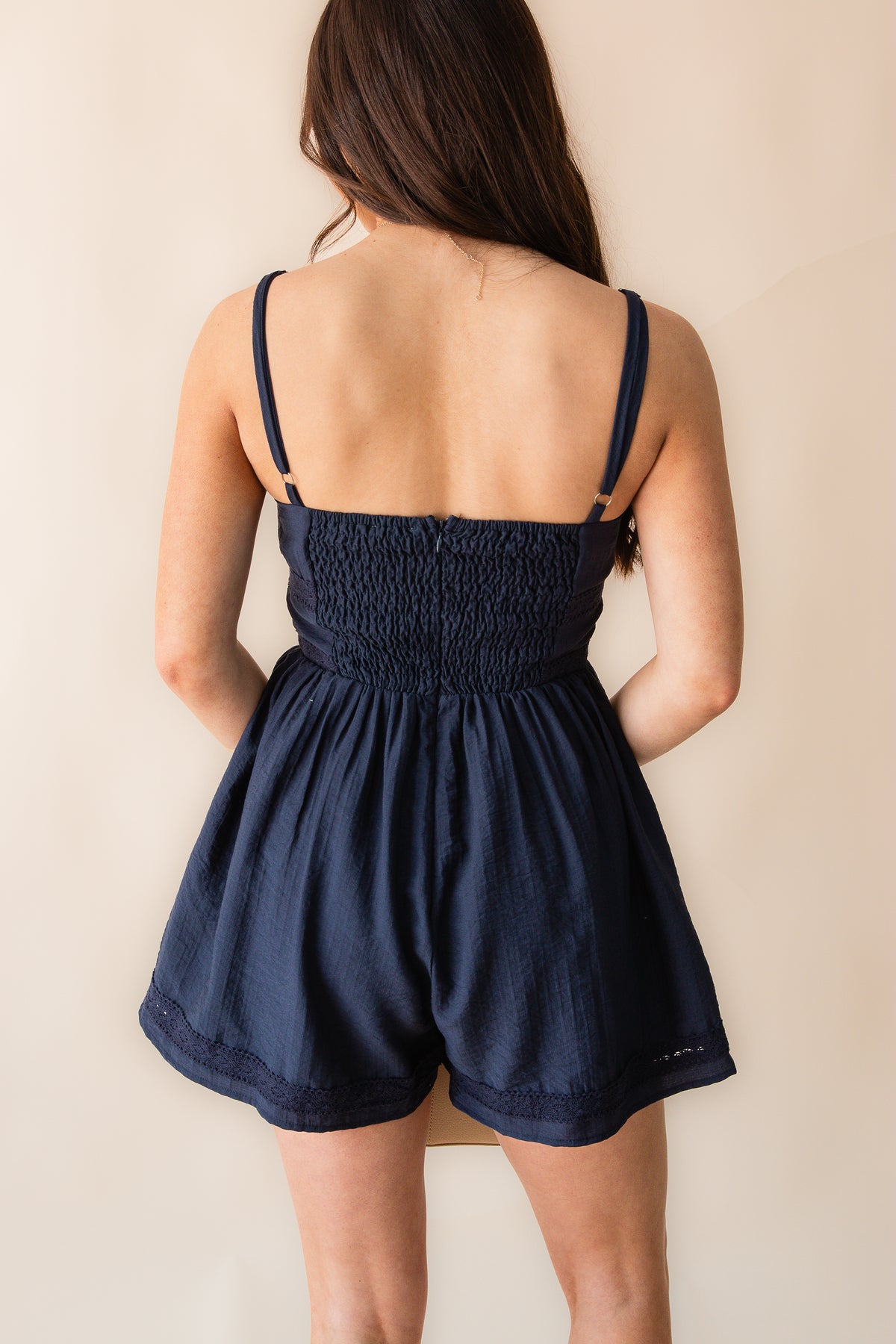 Percy Lace Trim Romper