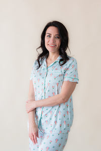 Love Blooms Here SS Button Sleep Shirt