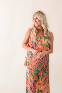 Sunset Ridge Plisse Midi Dress