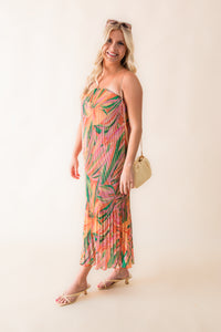 Sunset Ridge Plisse Midi Dress