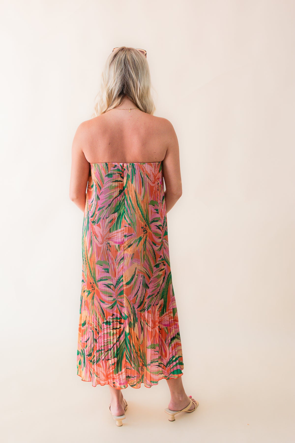 Sunset Ridge Plisse Midi Dress