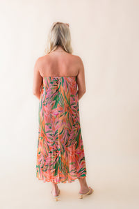 Sunset Ridge Plisse Midi Dress