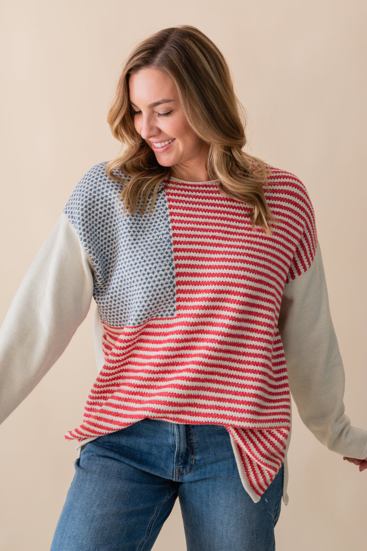 Oversized Flag Sweater
