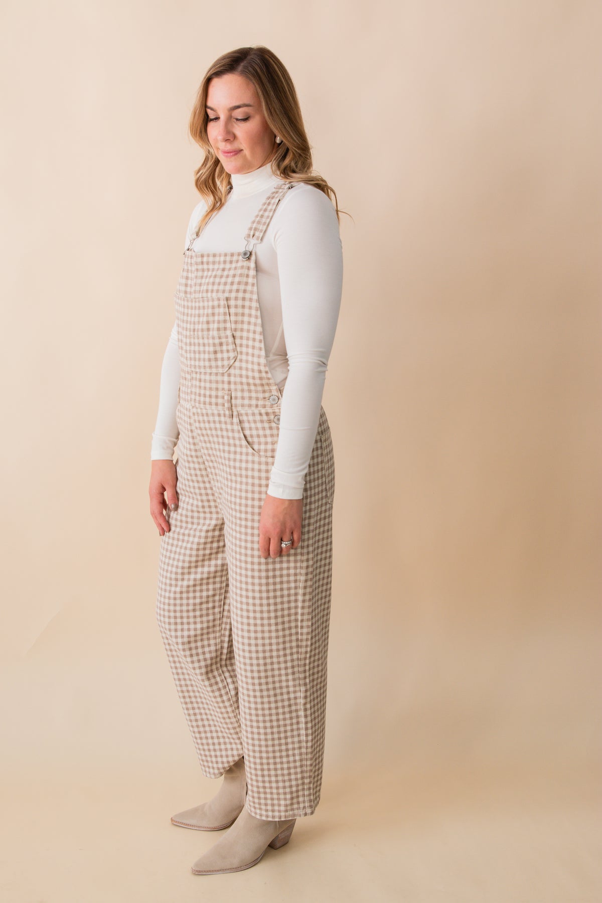 Gingham Denim Overall