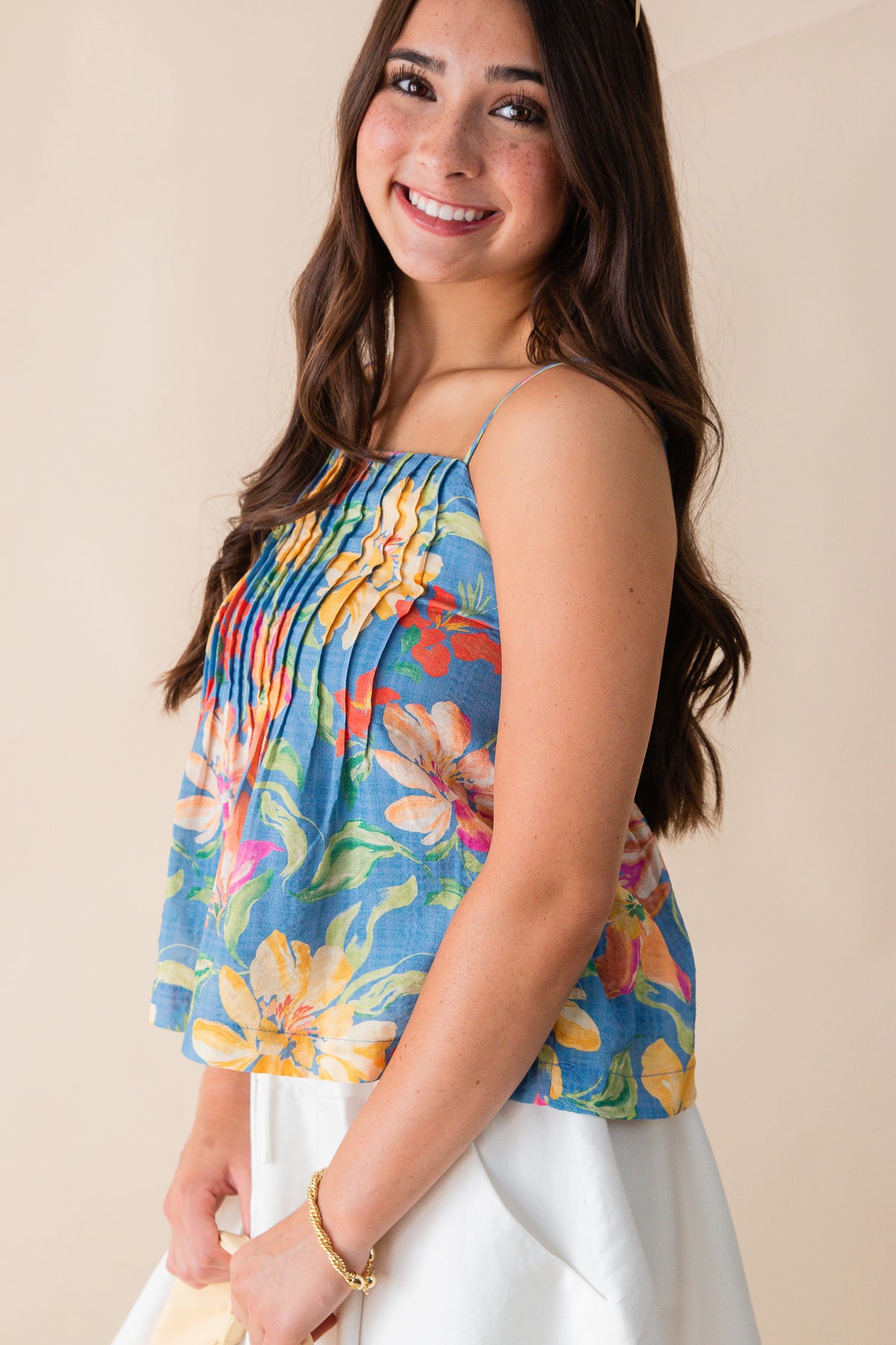 Beach Cowgirl Pleated Cami