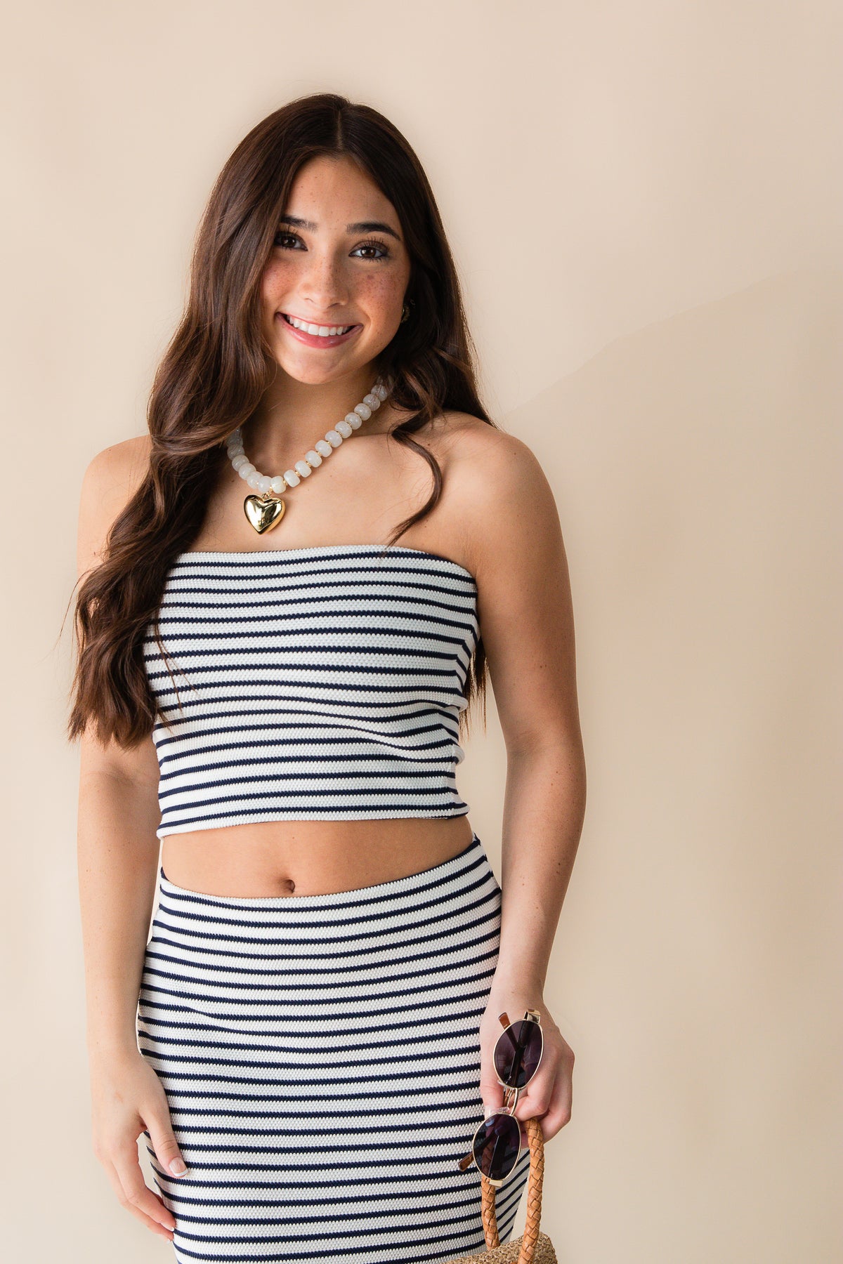 Caffari Stripe Tube Top