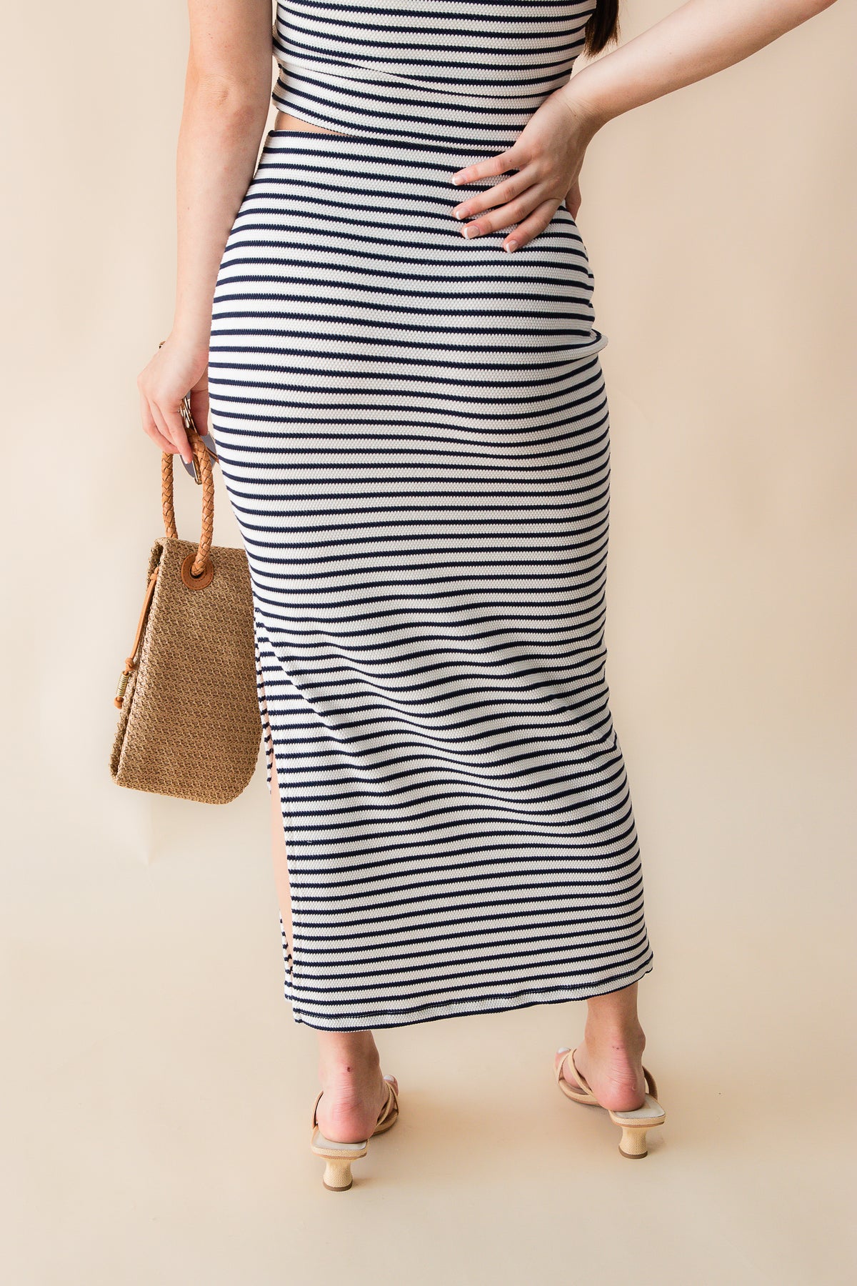 Ainslie Stripe Midi Skirt