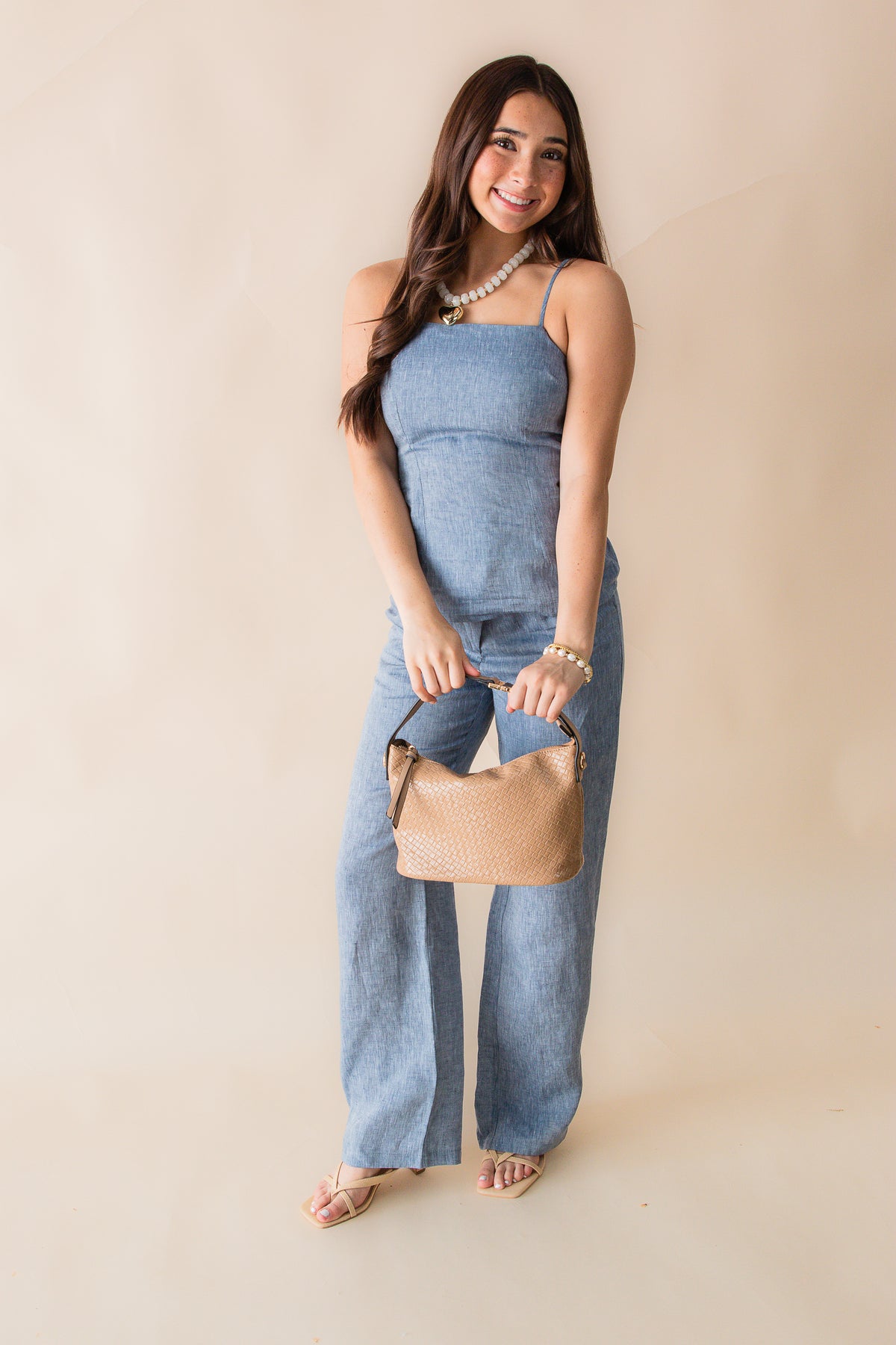 Helen 2 Tone Linen Top