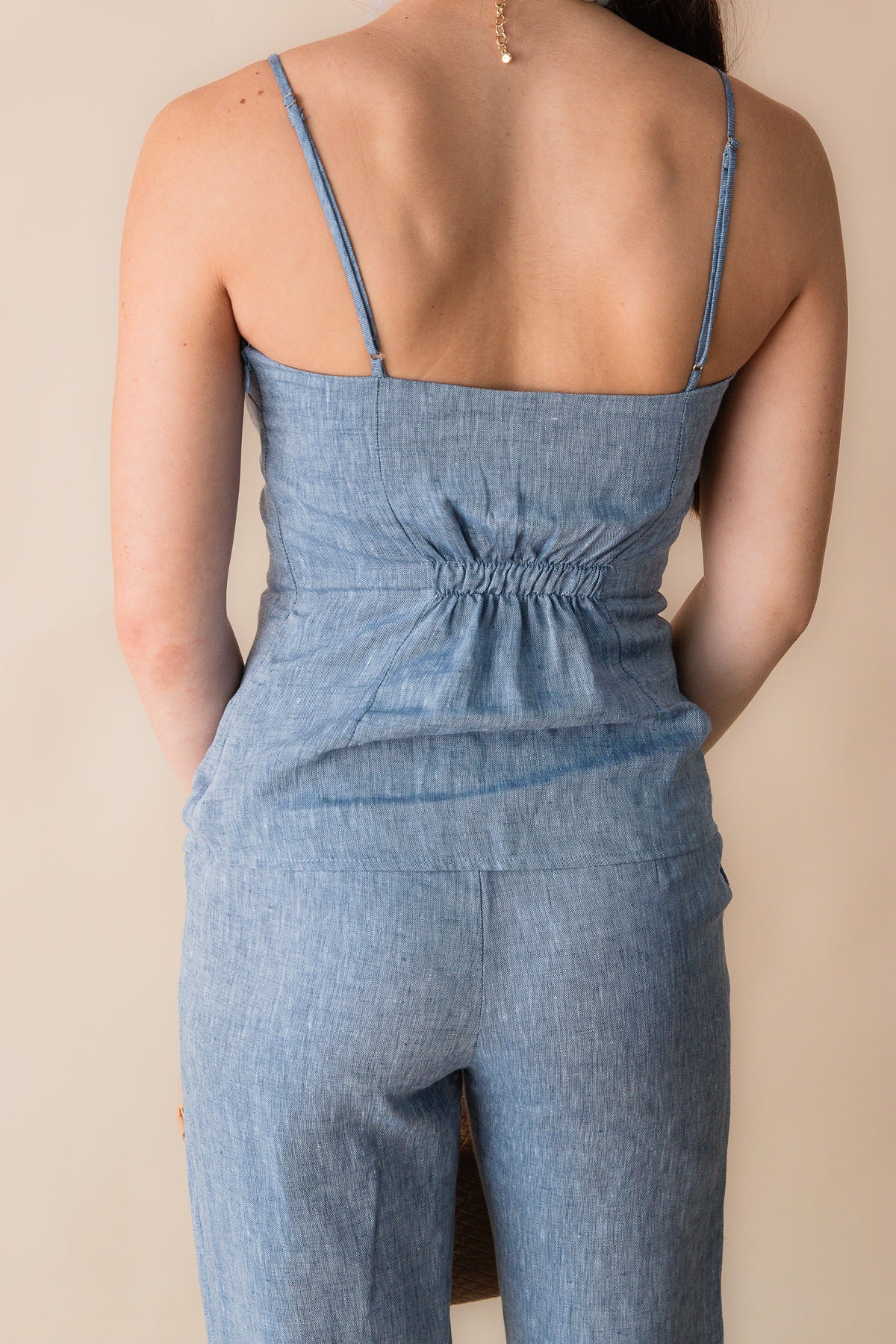 Helen 2 Tone Linen Top
