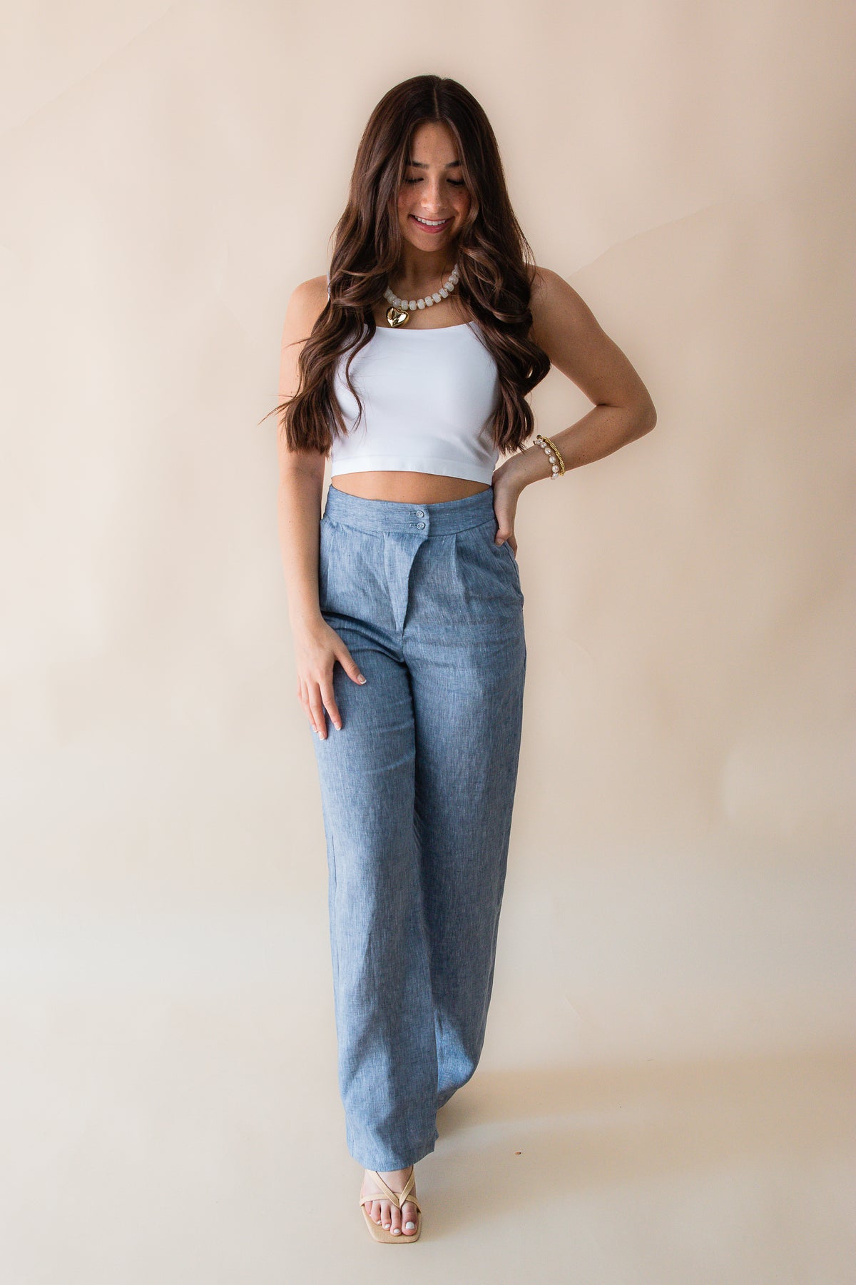 Helen 2 Tone Linen Pants