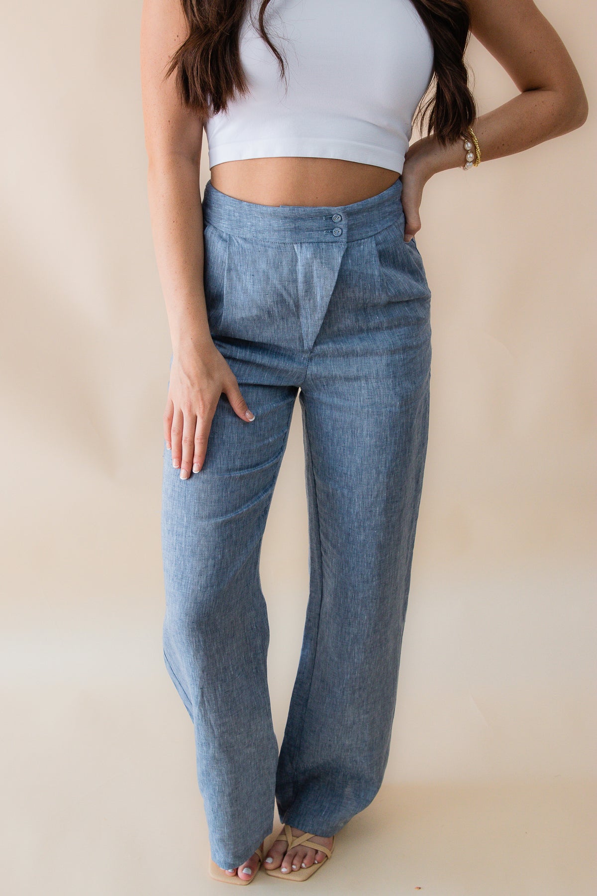 Helen 2 Tone Linen Pants