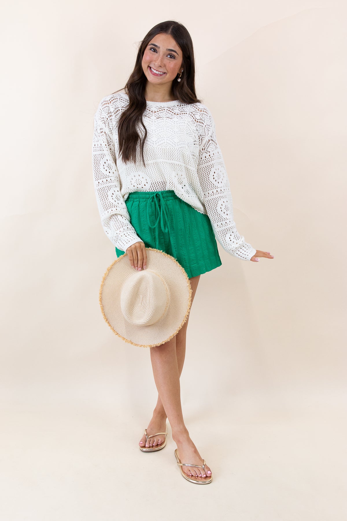 Sunny  Open Crochet Pullover