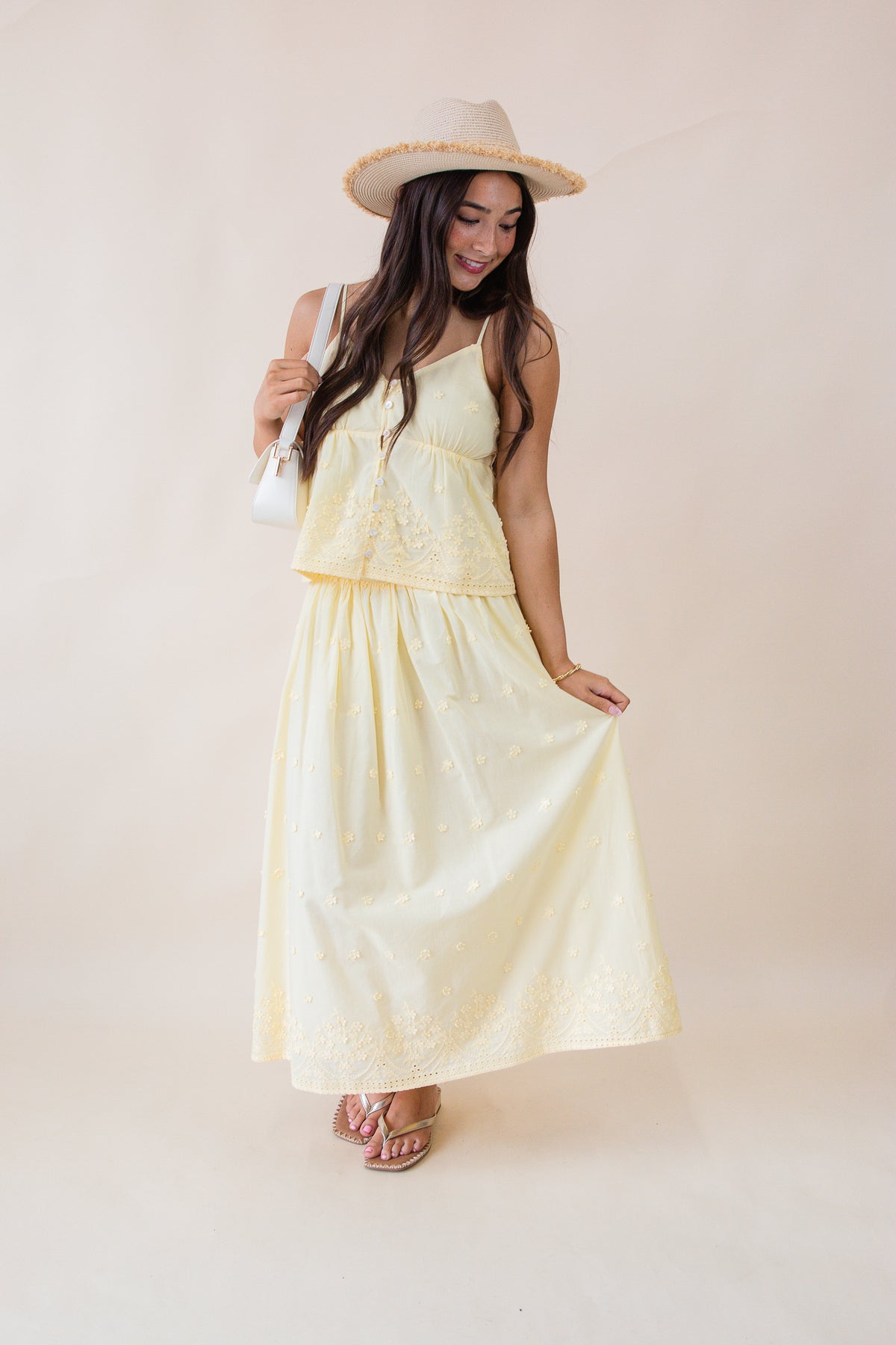Beachglass Embroidered Maxi Skirt