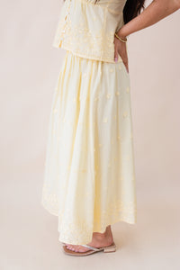 Beachglass Embroidered Maxi Skirt