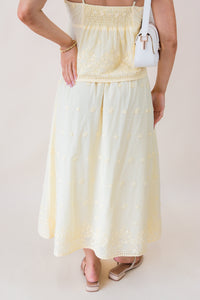 Beachglass Embroidered Maxi Skirt
