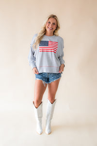 American Flag Relaxed Sweatshirt