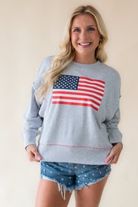 American Flag Relaxed Sweatshirt
