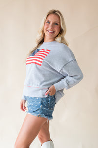 American Flag Relaxed Sweatshirt