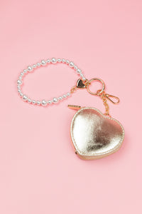 Heart Pouch Bag Charm/Key Ring