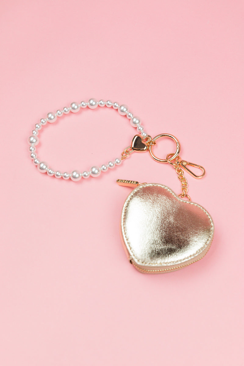 Heart Pouch Bag Charm/Key Ring