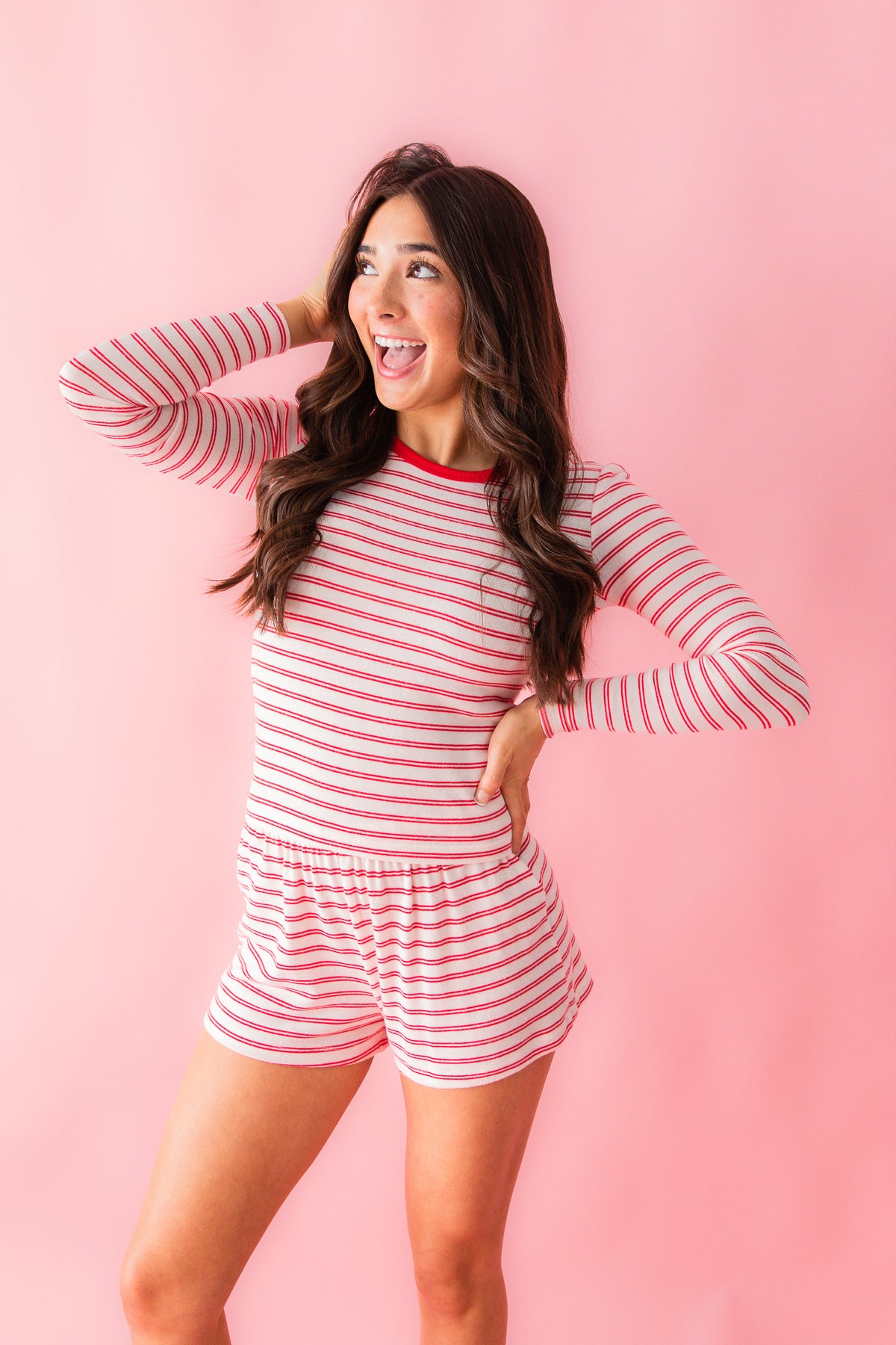 Night In Stripes LS Top