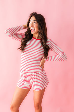 Night In Stripes LS Top