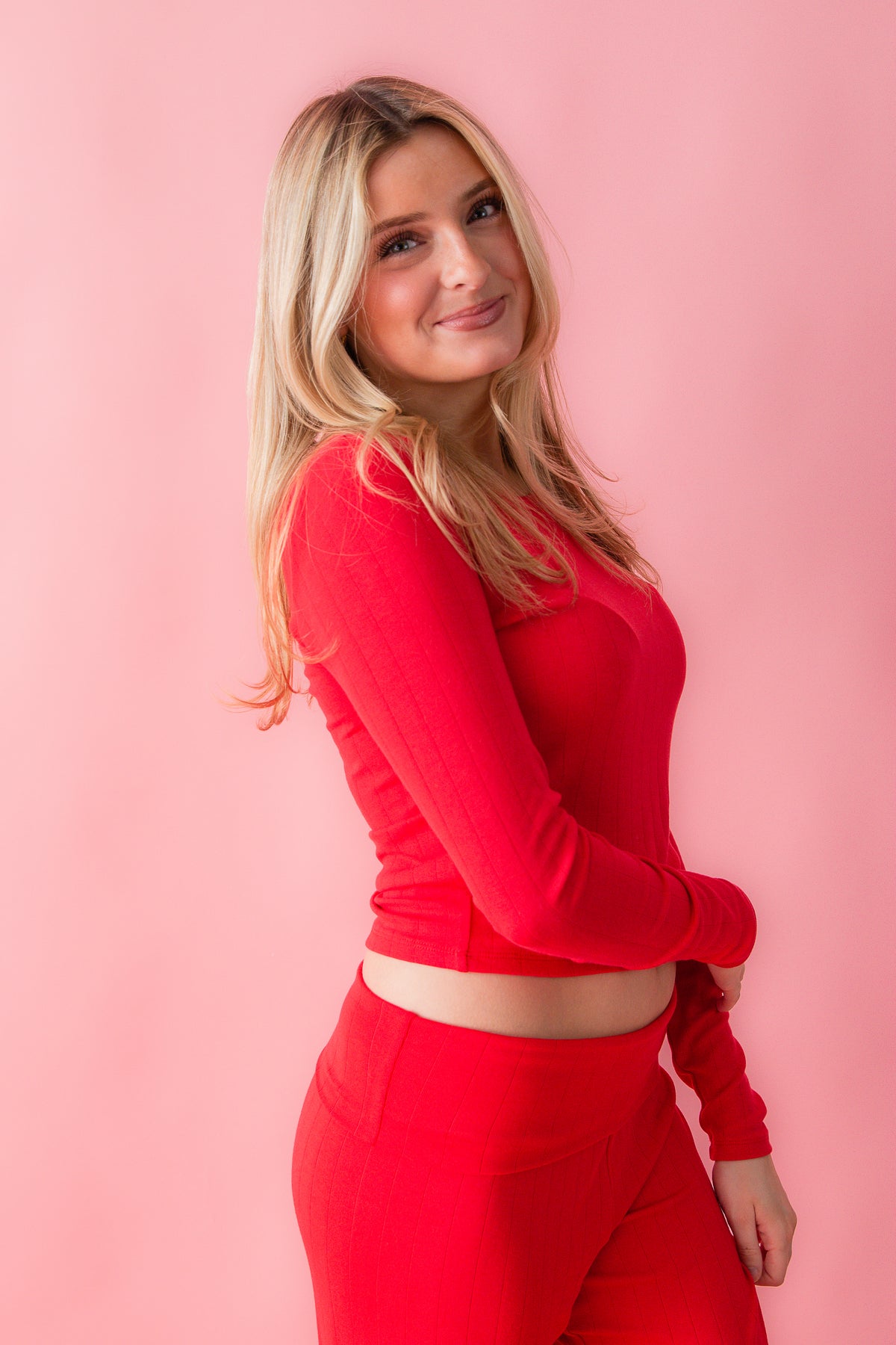 Felt Cute LS Rib Top