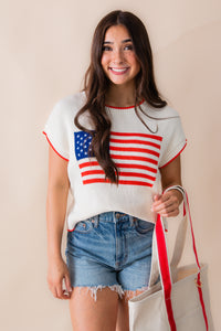 Sleeveless Patriot Sweater
