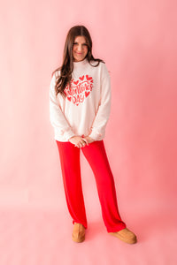Mock Neck Valentines Sweatshirt