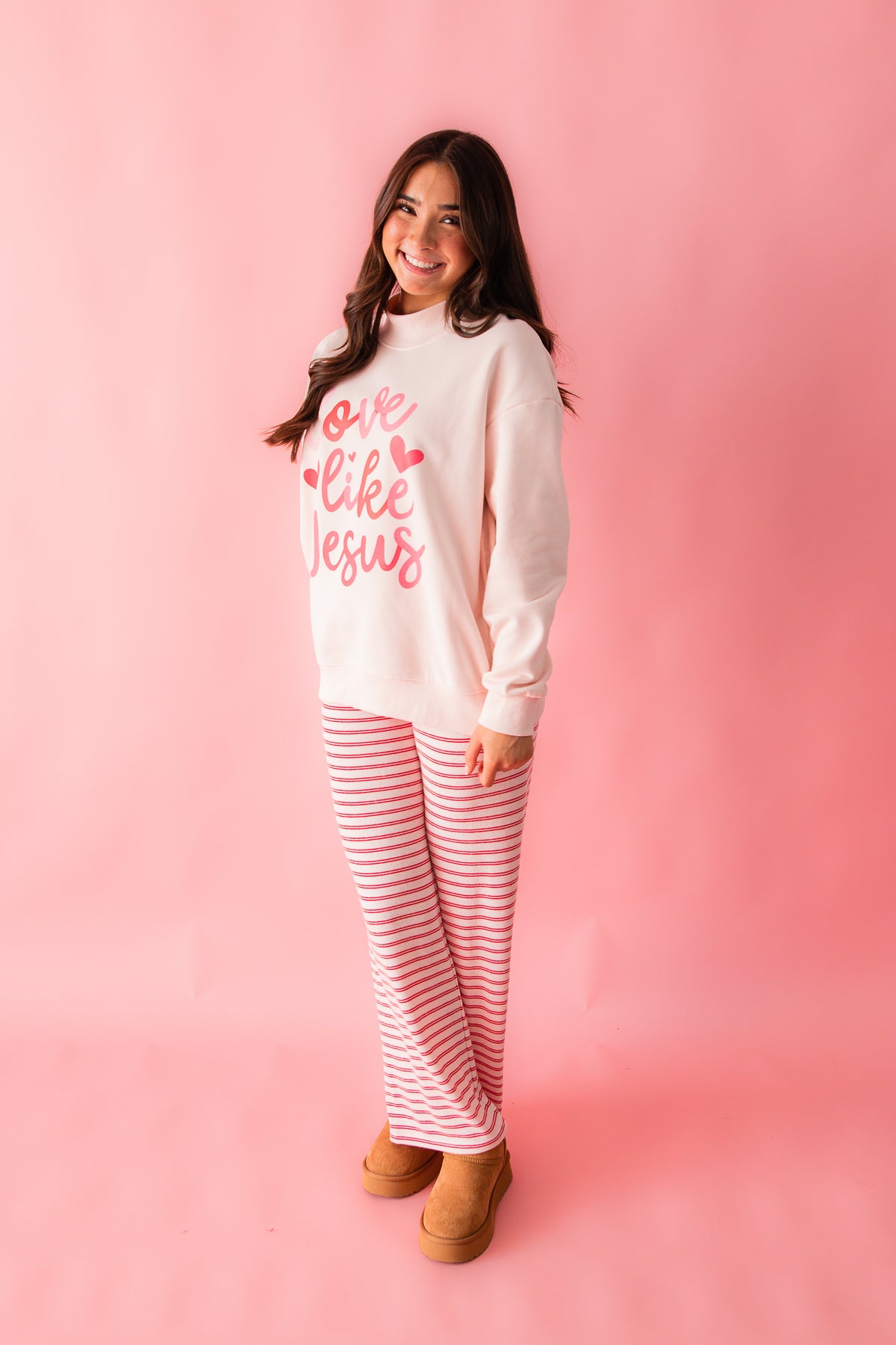 Heart Embroidered Sweatshirt