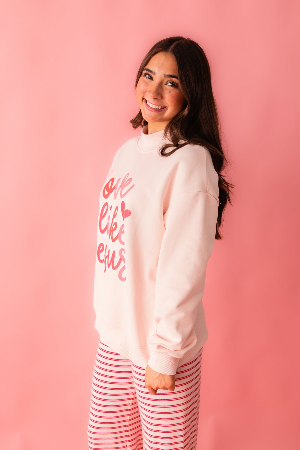 Heart Embroidered Sweatshirt