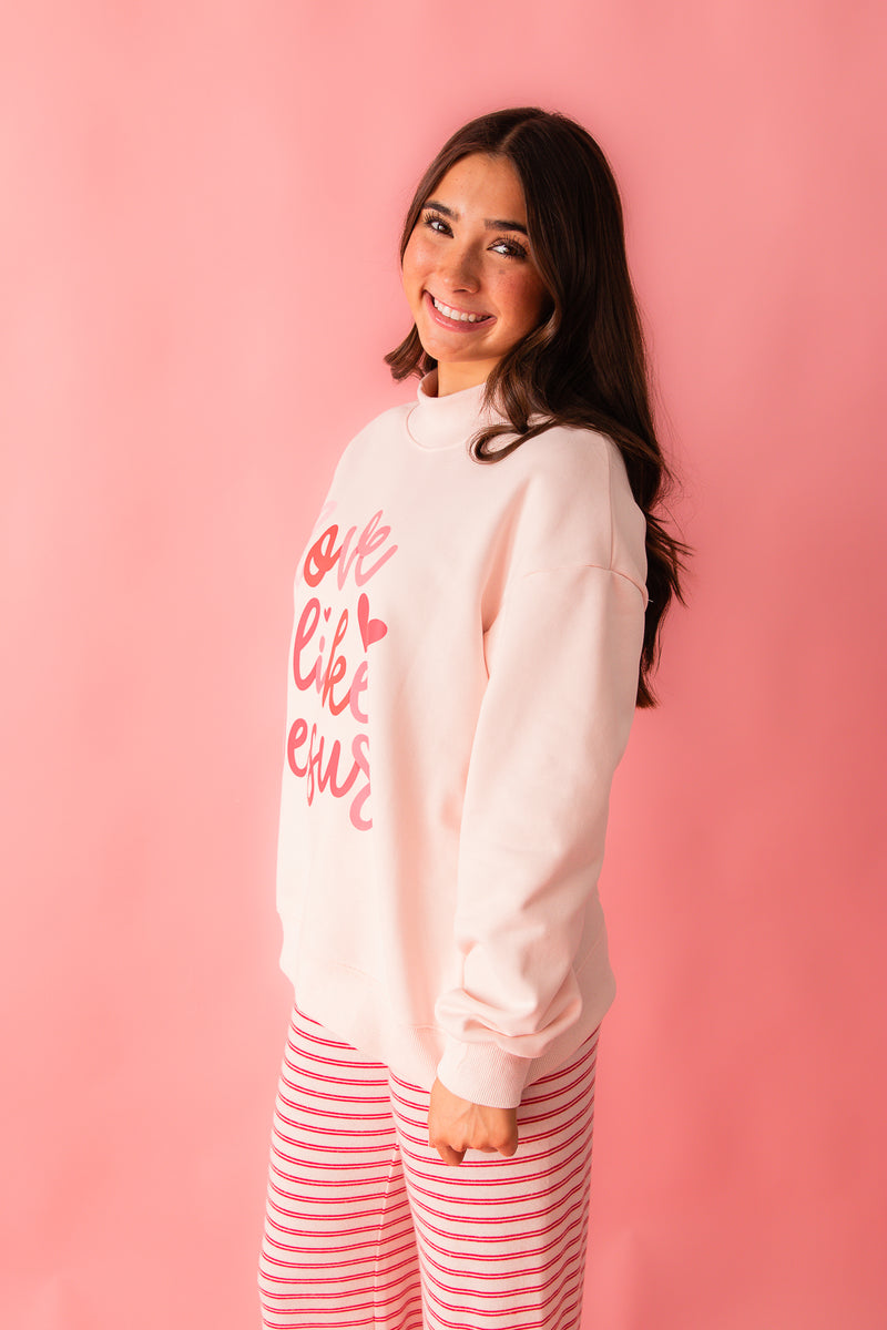Heart Embroidered Sweatshirt