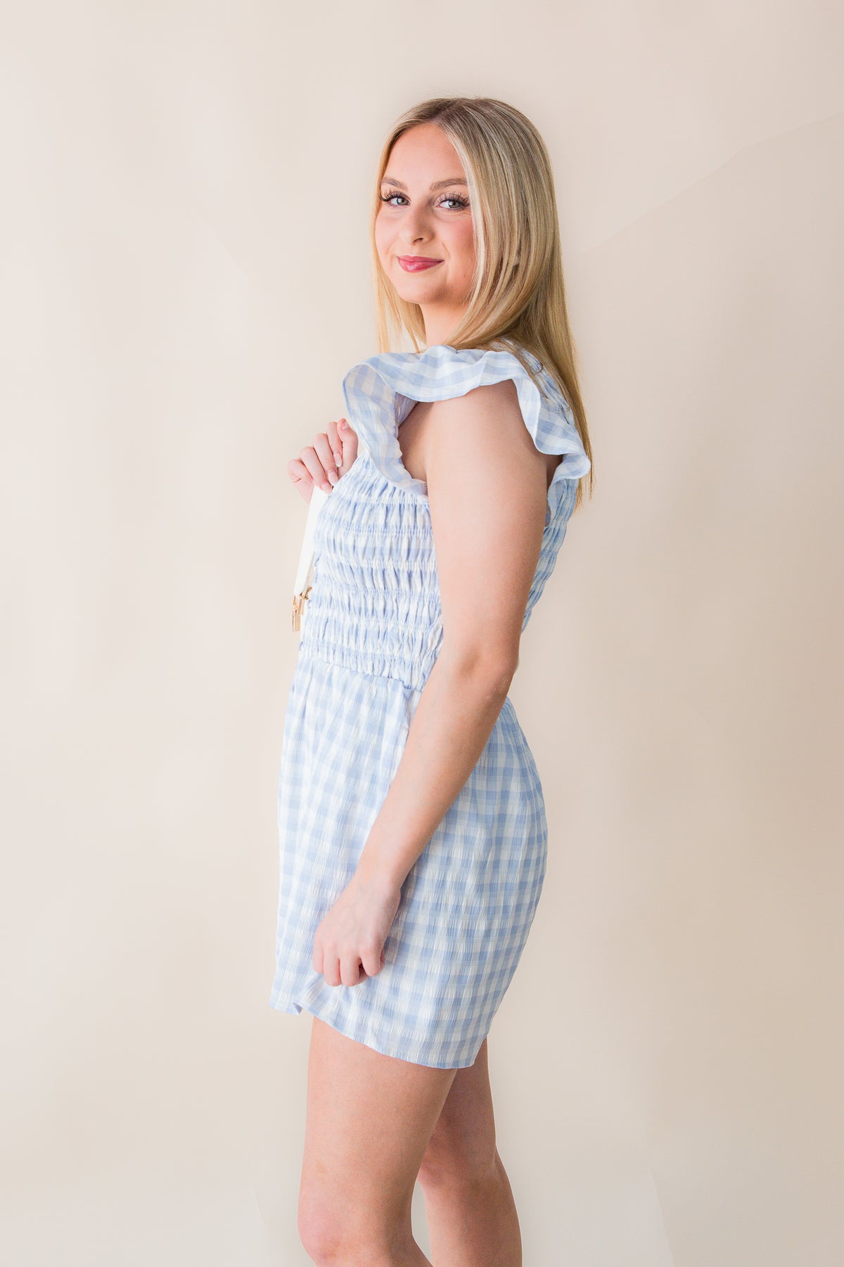 Starlet Gingham Romper