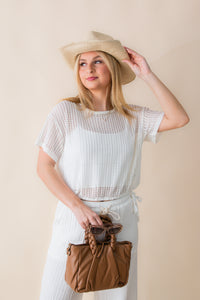 Ridge Elastic Hem Top