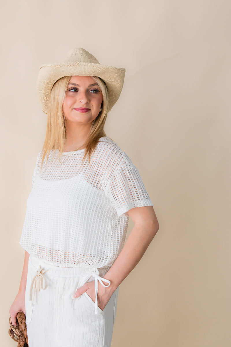 Ridge Elastic Hem Top