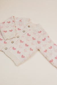 Knit Cardigan Hearts