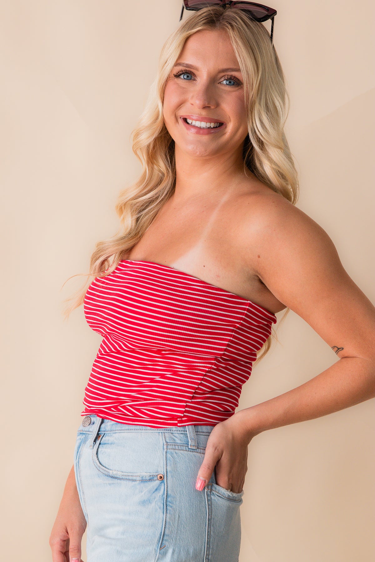 Jukebox Knit Tube Top