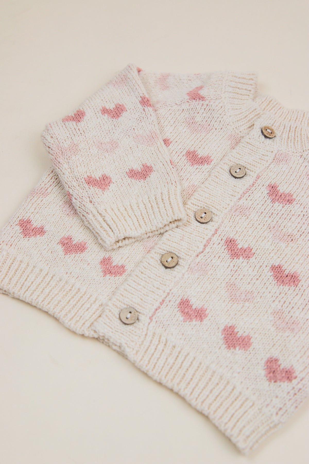 Knit Cardigan Hearts