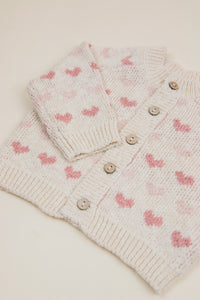 Knit Cardigan Hearts
