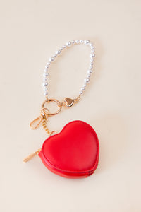 Heart Pouch Bag Charm/Key Ring