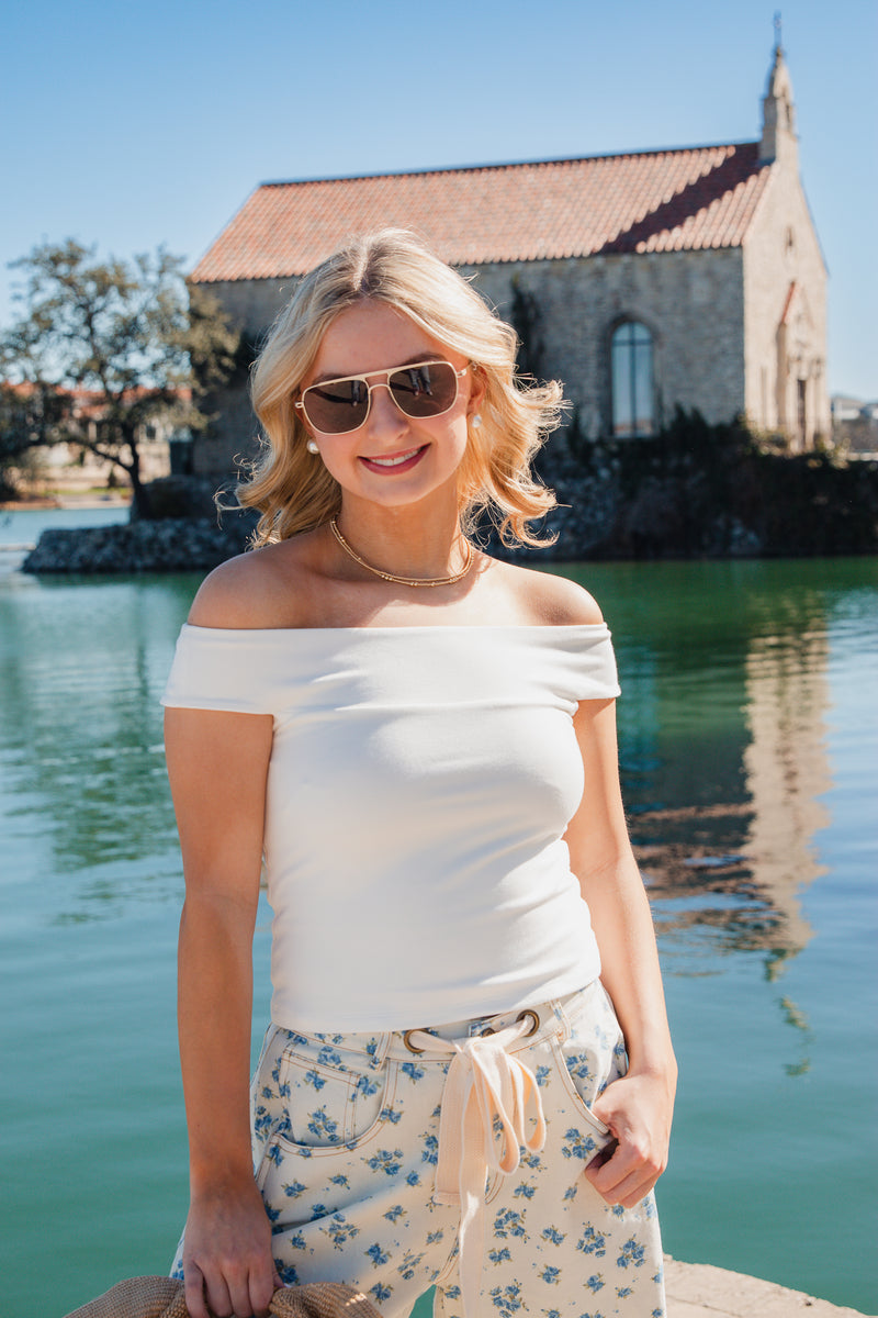 Second Skin Off Shoulder Top