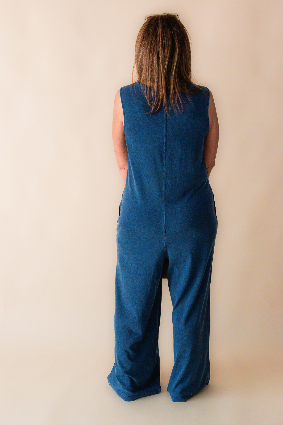 Fiona Jersey Denim Jumpsuit