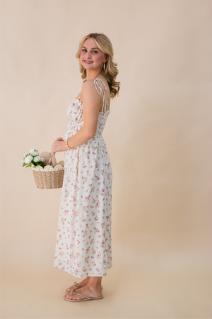 Bouquet Sweetheart Midi Dress